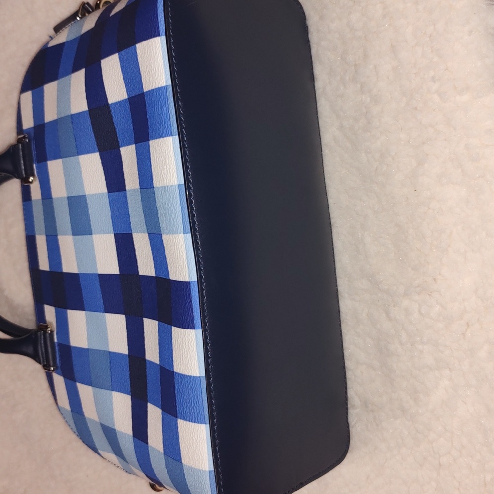 Super Rare Kate Spade Blue Plaid Bag - Picture 3 of 15
